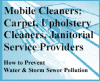 Mobile Cleaners: Carpet, Upholstery Cleaners, Janitorial Service Providers